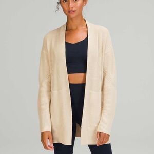 Lululemon Women’s Cashlu Cream Cardigan Sweater